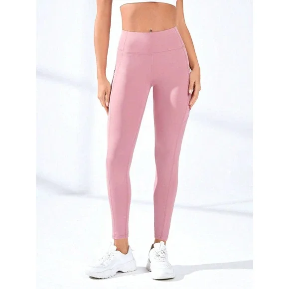 🌟 Wide Waistband Phone Pocket Side Leggings yoga workout - Picture 1 of 11